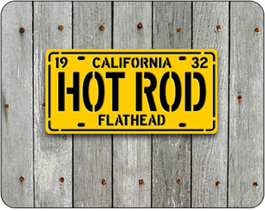 Hot Rod License Plate