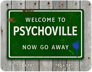 Psychoville Road Sign